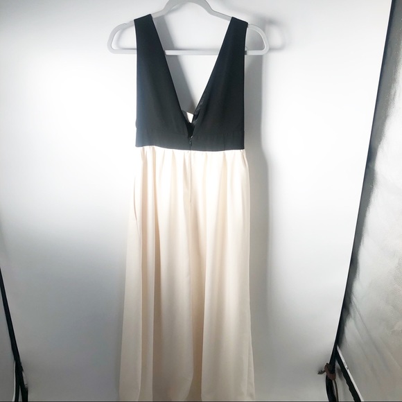 Jill Stuart NWT Two Tone Maxi Gown Deep VNeck sz6 - Picture 8 of 8